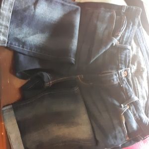 Levi's cropped Jean's with cuffed hem